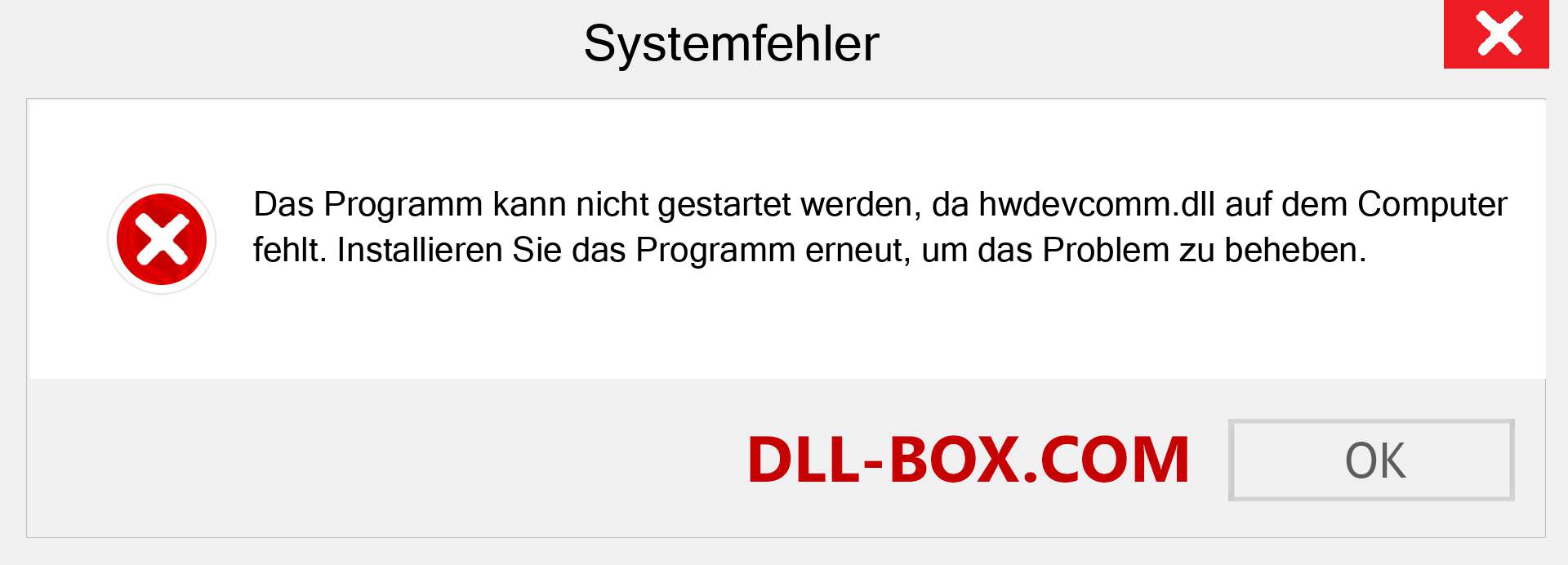 hwdevcomm.dll-Datei fehlt?. Download für Windows 7, 8, 10 - Fix hwdevcomm dll Missing Error unter Windows, Fotos, Bildern