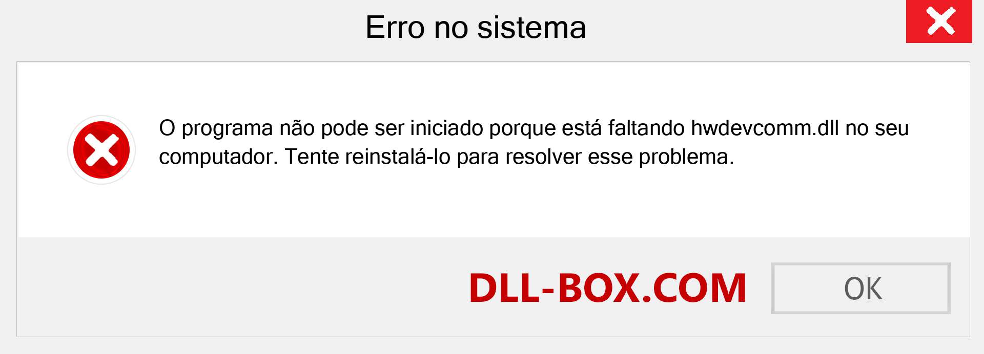 Arquivo hwdevcomm.dll ausente ?. Download para Windows 7, 8, 10 - Correção de erro ausente hwdevcomm dll no Windows, fotos, imagens